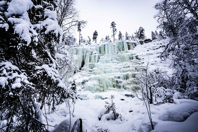 Frozen Waterfalls of Korouoma Canyon tour with Pro Photos & BBQ - The winter hike to waterfalls: distance, ice, and the climb back