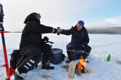 Ice fishing program in Lapland - Getting to Palojärvi: the hotel start and the short winter transfer