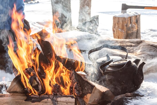 Lapland Winter Experience - Campfire Meal: Warm Up With BBQ-Style Food and Berry Tea