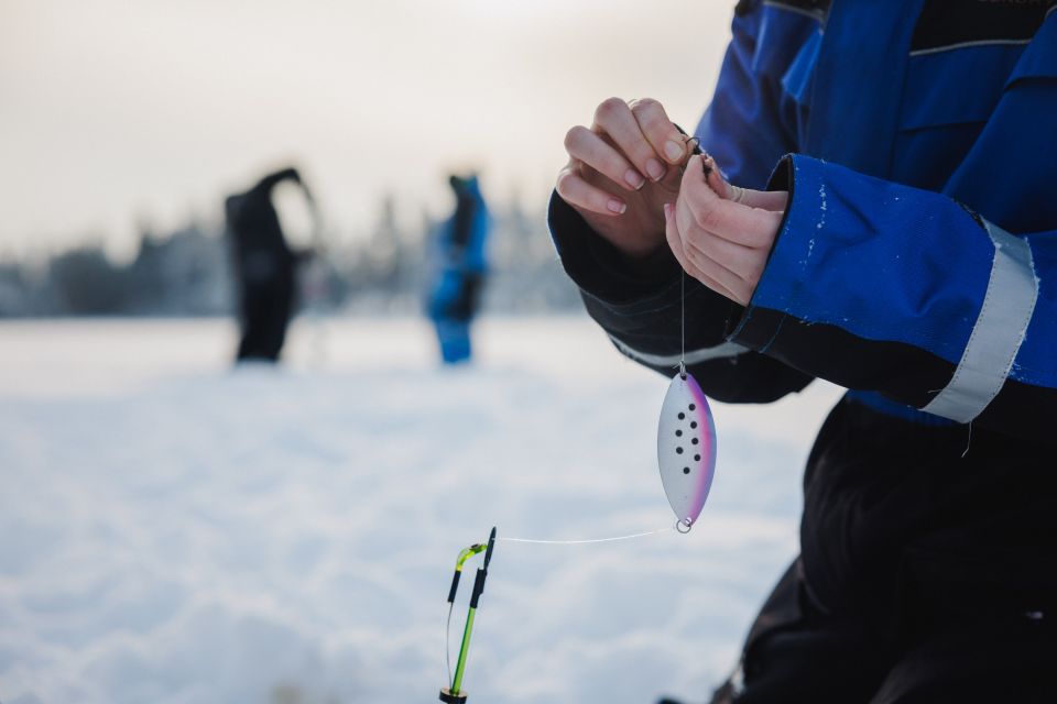 Rovaniemi: Ice Fishing & Snowmobile Safari Combo Day - Bonfire Warm-Up: Sausages, Hot Drinks, and Local Stories