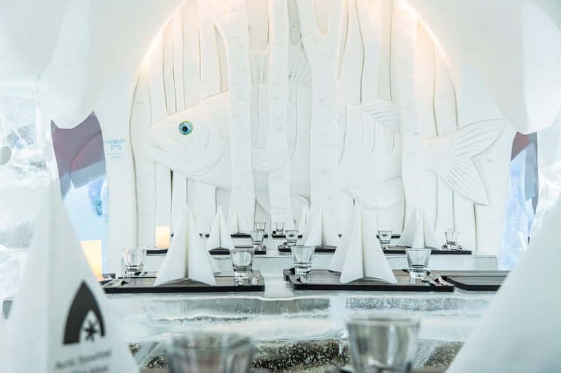 Rovaniemi: Ice Restaurant Dinner with Snow Sauna & jacuzzi - Key things to know before you go