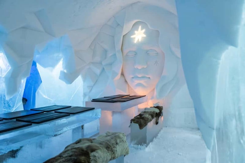 Rovaniemi: Ice Restaurant Dinner with Snow Sauna & jacuzzi - Arctic SnowHotel: what the 100% snow setting really feels like