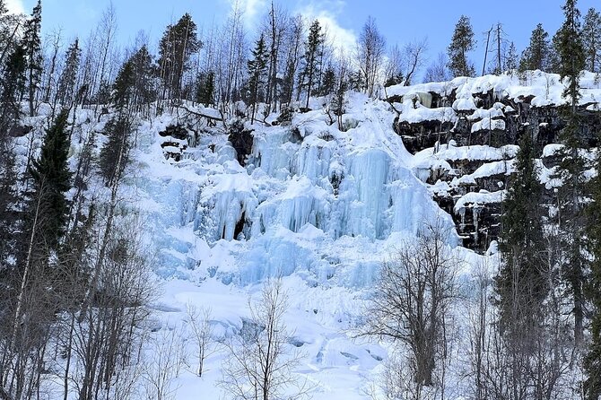 Rovaniemi: Korouoma Canyon & Frozen Waterfalls Tour with BBQ - The 4–6 km icy hike: what to expect on steep, slippery ground