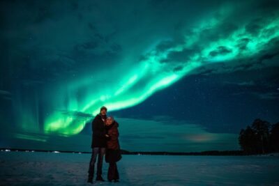 Rovaniemi: Night Sky lappish Barbecue - Hotel pickup, minivan rides, and what to wear in the Arctic dark