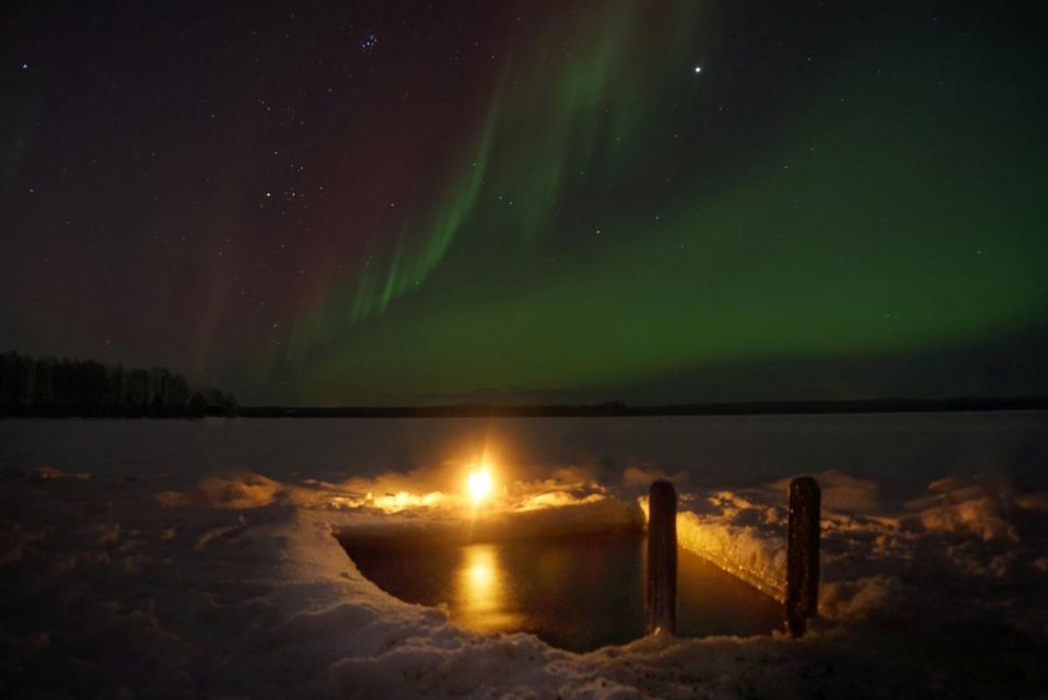Rovaniemi: Traditional Sauna and Ice Swimming Experience - Northern lights: your best odds are tied to the session timing
